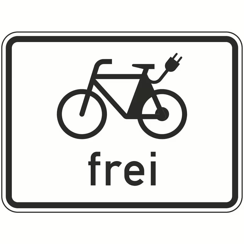 Verkehrszeichen 1022-13 - E-Bikes frei