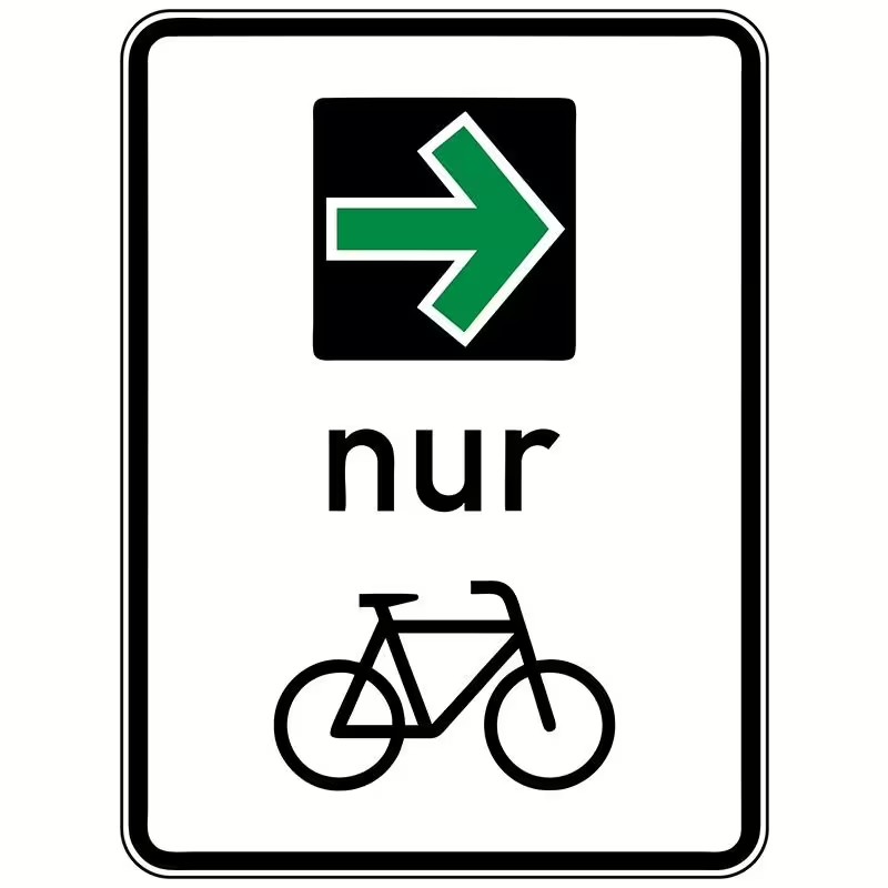 Verkehrszeichen 721 - Gr&uuml;npfeil nur f&uuml;r Radfahrer